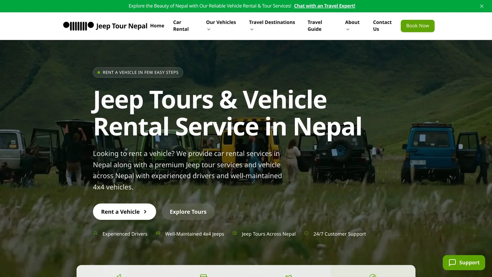 Jeep Tour Nepal homepage
